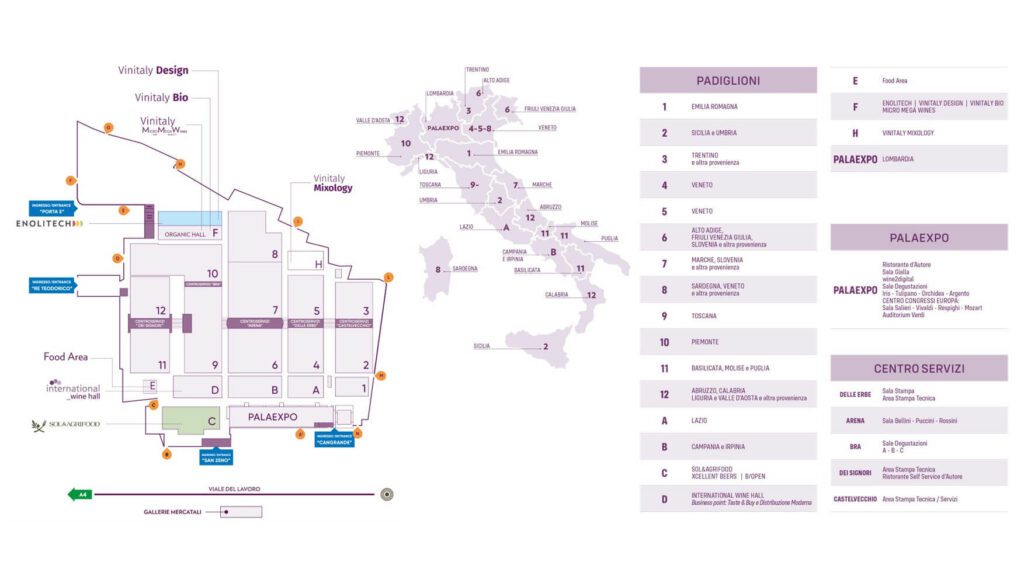 Карта участников Vinitaly 2023 с изображением Bella Principessa, ведущего бренда Просекко.