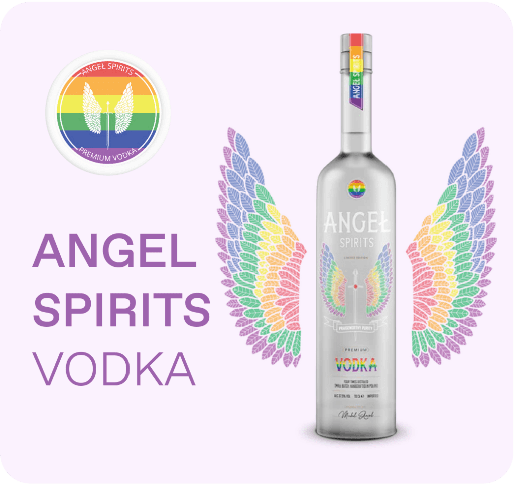 Angel Spirits Vodka - Captivating vodka bottle with a modern design, crafted for the experience-seeking drinkers of the new generation.