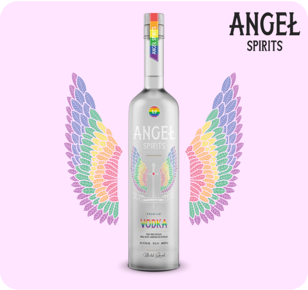 Bottiglia di Vodka Ultra-Premium Pride Edition, sei volte distillata, Rainbow Label Limited Edition.