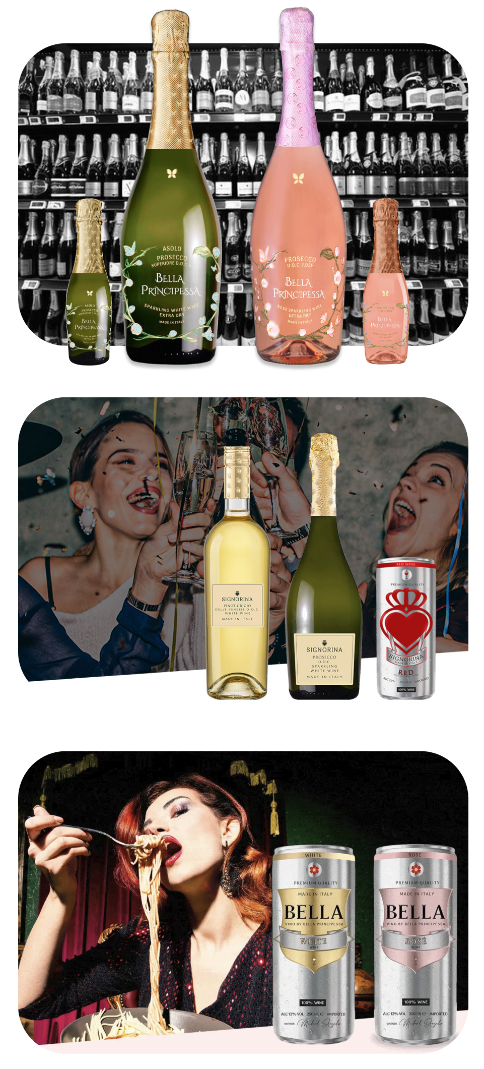 Popular Prosecco Brands To Buy: Bella Principessa & Signorina