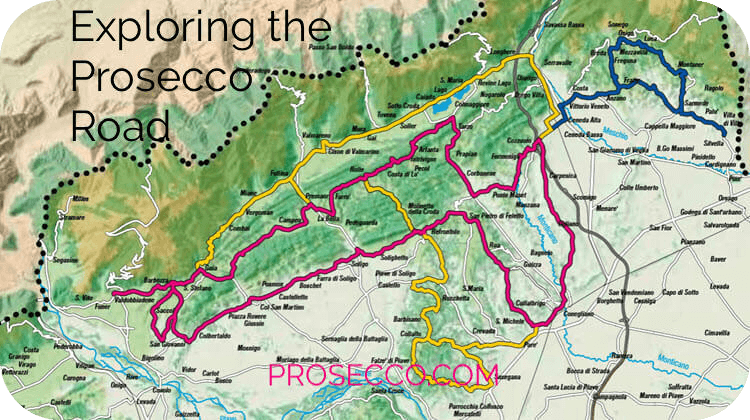 Begeben Sie sich mit unserer Roadmap-Route auf eine Reise durch Prosecco Italien