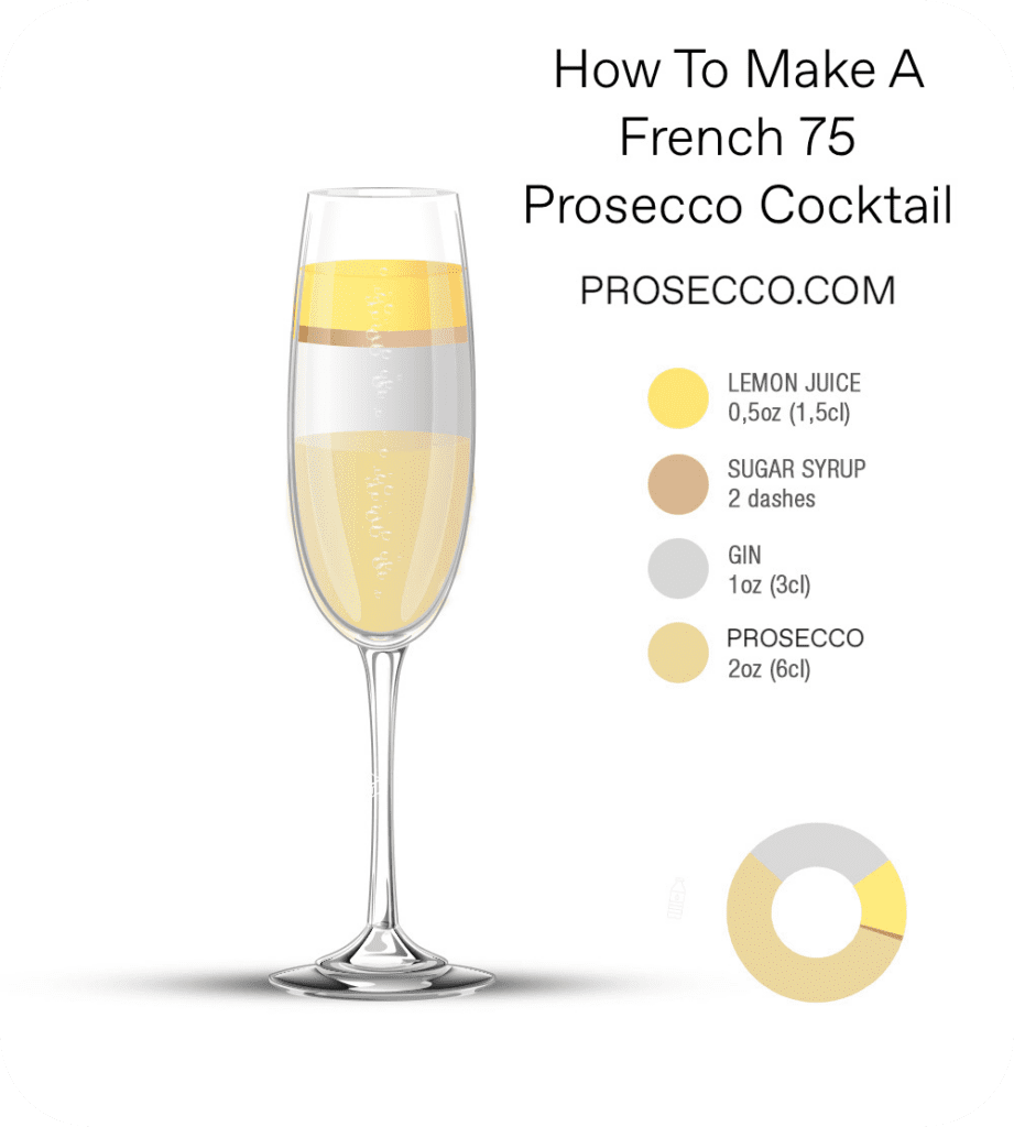 Learn how to make a French 75 cocktail with Prosecco, the perfect sparkling addition. Article by Prosecco.com.