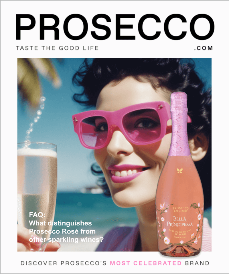 What distinguishes Prosecco rosé from other sparkling wines?