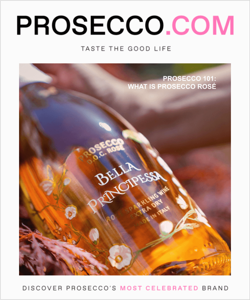 Discover the allure of Prosecco Rosé in 'Prosecco 101: What is Prosecco Rosé' featuring Bella Principessa, exclusively on Prosecco.com.