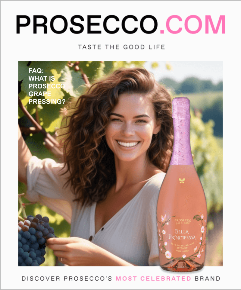 What is Prosecco grape pressing?